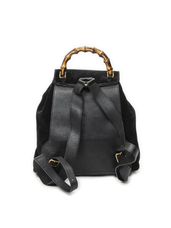 Gucci Rajibanbu Backpack Black Suede Leather
